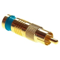 Platinum Tools RCA RG6Q, Gold Pl. 6/Clamshell.