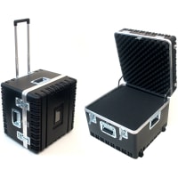 Platt Luggage Case; heavy-duty; wheels; telescoping handle; pick and pluck foam; int 22x21x21