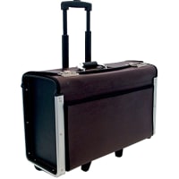 Platt Luggage Catalog Case; 19x12x8; wheels; telescoping handle; vinyl; aluminum frame; oxford