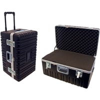 Platt Luggage Case; heavy-duty; wheels; telescoping handle; pick and pluck foam; int 28x18x16