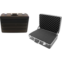 Platt Luggage Case; heavy-duty; lock; black; int 21x16x8