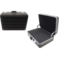 Platt Luggage Case; heavy-duty; lock; black; int 20x15x9