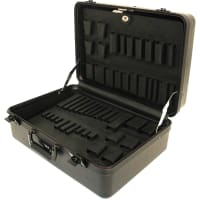 Platt Luggage Ultimate Tool Case, Polyethylene, Molded Interior, Lit. Pocket, Dbl Latches, Handle