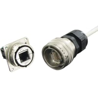 Amphenol Pcd Connector accessory rjfrb jam nut receptaces and jam nut receptacles w/rj45 cord