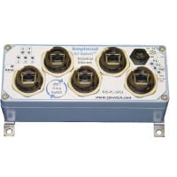 Amphenol Pcd Ethernet Switch, 5 Port, Unmanaged, IP67 Waterproof, RJS Series