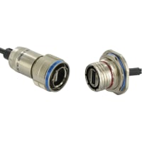 Amphenol Pcd ATEX ZONE 2 USBFTV Jamnut Receptacle; .3m cordset; Nickel plated