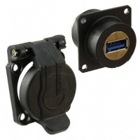 Amphenol Pcd USB Square flange receptacle + cap