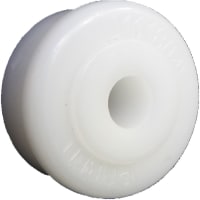 POBCO, Inc. Roll End Bearing, Molded Acetal, for 1in Diameter, 18 Gauge, 1/4in Shaft