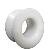 POBCO, Inc. Spool, Line Shaft Conveyor, White Acetal Pulley, 1in Shaft, 2in Flange OD, 2 Piece