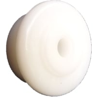 POBCO, Inc. Roll End Bearing, Molded Acetal, for 1in Schedule 40 PVC, 1/4in Shaft