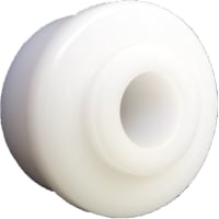 POBCO, Inc. Roll End Bearing, Molded Acetal, for 1-1/2in Diameter, 16 Gauge, 1/2in Shaft