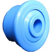 POBCO, Inc. Roll End Ball Bearing, Stainless, Molded Delrin, for 1-1/2in Sch 40 PVC, 1/2in Shaf