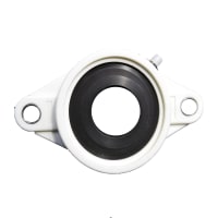 POBCO, Inc. Mounted Bearing, 2 Bolt Side Flange, Plastic Housing and Insert, 1in Shaft