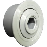 POBCO, Inc. Roll End Ball Bearing, Stainless, Polypro, for 1-1/2in Sch 40 PVC, 7/16in HEX Shaf