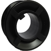 POBCO, Inc. Spool, Line Shaft Conveyor, Blk Acetal Pulley, 1in Shaft, Key, 1.87in Flange OD, 1 PC