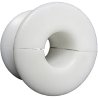 POBCO, Inc. Spool, Line Shaft Conveyor, White Acetal Pulley, 1in Shaft, 2.625in Flange OD, 2 PC