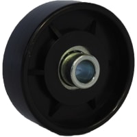 POBCO, Inc. Skate Wheel, HDPE Black, Steel Sleeve Ball Bearing, OD = 1.925in, Bore = 5/16in