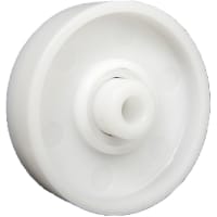 POBCO, Inc. Skate Wheel, Acetal White, Single Row Stainless Balls, OD=1.925in, Bore = 1/4in