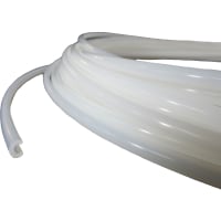 POBCO, Inc. Full Round Cover Profile, White UHMW, 100 ft Coil, To fit 1/8in Diameter Round