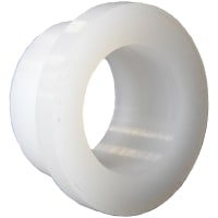 POBCO, Inc. Plastic Flange Bearing, UHMW, 3/8in IDx1/2in ODx1/2in L, FD=5/8in, FT=1/16in