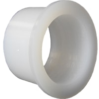 POBCO, Inc. Plastic Flange Bearing, UHMW, 7/8in IDx1-1/8in ODx1-1/8in L, FD=1-5/16in, FT=1/16i