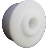 POBCO, Inc. Roll End Bearing, Molded Acetal, for 3in Diameter, 11 Gauge, 3/4in Shaft