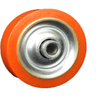 POBCO, Inc. Skate Wheel, Steel Bearing, Orange 75A Urethane Covered, OD = 2.25in, Bore = 5/16in