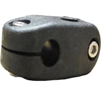 POBCO, Inc. Plastic Cross Block, Black Plastic, 1/2in x 1/2in