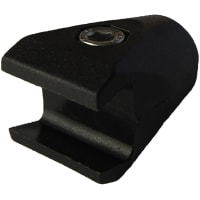 POBCO, Inc. Plastic Rod End Clip, Black Plastic, to Hold Flat Bottom Guides