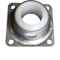 POBCO, Inc. Flange Bearing, 4 Bolt Side, Galvanized Housing, UHMW Insert, 3/4in Shaft