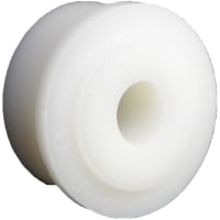 POBCO, Inc. Roll End Bearing, Molded Acetal, for 7/8in Diameter, 20 Gauge, 1/4in Shaft