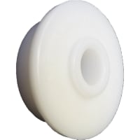 POBCO, Inc. Roll End Bearing, Molded Acetal, for 2in Schedule 80 PVC, 5/8in Shaft