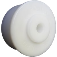 POBCO, Inc. Roll End Bearing, Molded Acetal, for 3in Diameter, 11 Gauge, 1/2in Shaft