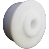 POBCO, Inc. Roll End Bearing, Molded Acetal, for 3in Diameter, 11 Gauge, 5/8in Shaft