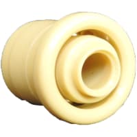 POBCO, Inc. Roll End Ball Bearing, Molded Delrin, Stainless, 1/2in Sch 40PVC, 1/4in Shaft