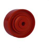 POBCO, Inc. Skate Wheel, Acetal Red, Double Row Carbon Balls, OD = 1.91in, Bore = 1/4in