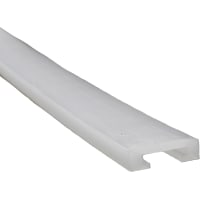 POBCO, Inc. Guide Rail Cover Profile, White UHMW, 5 ft Length, To Fit .48in Wide Aluminum T