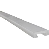 POBCO, Inc. Guide Rail Cover Profile, White UHMW, 5 ft Length, To Fit .48in Wide Aluminum T