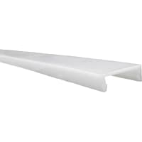 POBCO, Inc. Guide Rail Cover Profile, White UHMW, 5 ft Length, To Fit 1/4in x 1-1/2in Bar