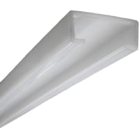 POBCO, Inc. Guide Rail Cover Profile, White UHMW, 5 ft Length, To Fit 1/2in x 1-1/2in Bar