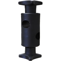 POBCO, Inc. Plastic Cross Block, Black Plastic, with Knobs, 1/2in x 1/2in