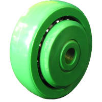 POBCO, Inc. Overhead Conveyor Wheel, Delrin, Green, 1.93in OD with .323in Bore