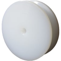 POBCO, Inc. V-Belt Pulley, White UHMW, inAin Section V Belt, 2.85in OD, 1/4in Bore