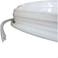 POBCO, Inc. Bar Snap on Profile, White UHMW, 250 ft Coil, To Fit 1/4in Rail