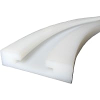 POBCO, Inc. Tab Chain Guide 90 Degree Curve, White UHMW, for 880TK3-1/4, CLR=18in, 1in T x 4in