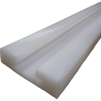 POBCO, Inc. Tab Chain Guide, White UHMW, for 880TK3-1/4, 1in Thick x 4in Wide x 5 Foot Length