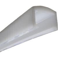 POBCO, Inc. Guide Rail Cover Profile, White UHMW, 10 ft Length, To Fit 1/2in x 1in Bar