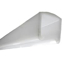 POBCO, Inc. Guide Rail Cover Profile, White UHMW, 20 ft Length, To Fit 1in x 1in Bar