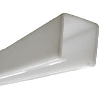 POBCO, Inc. Guide Rail Cover Profile, White UHMW, 10 ft Length, To Fit 1-1/2in x 1-1/2in Ba