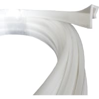 POBCO, Inc. Flat Bar Clip on Profile, White UHMW, 20 ft Length, To Fit 1/8in, 1in Wide with Lip